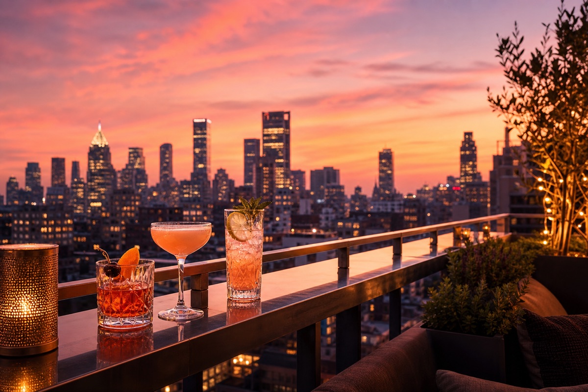 Rooftop drinks